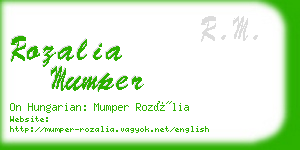 rozalia mumper business card